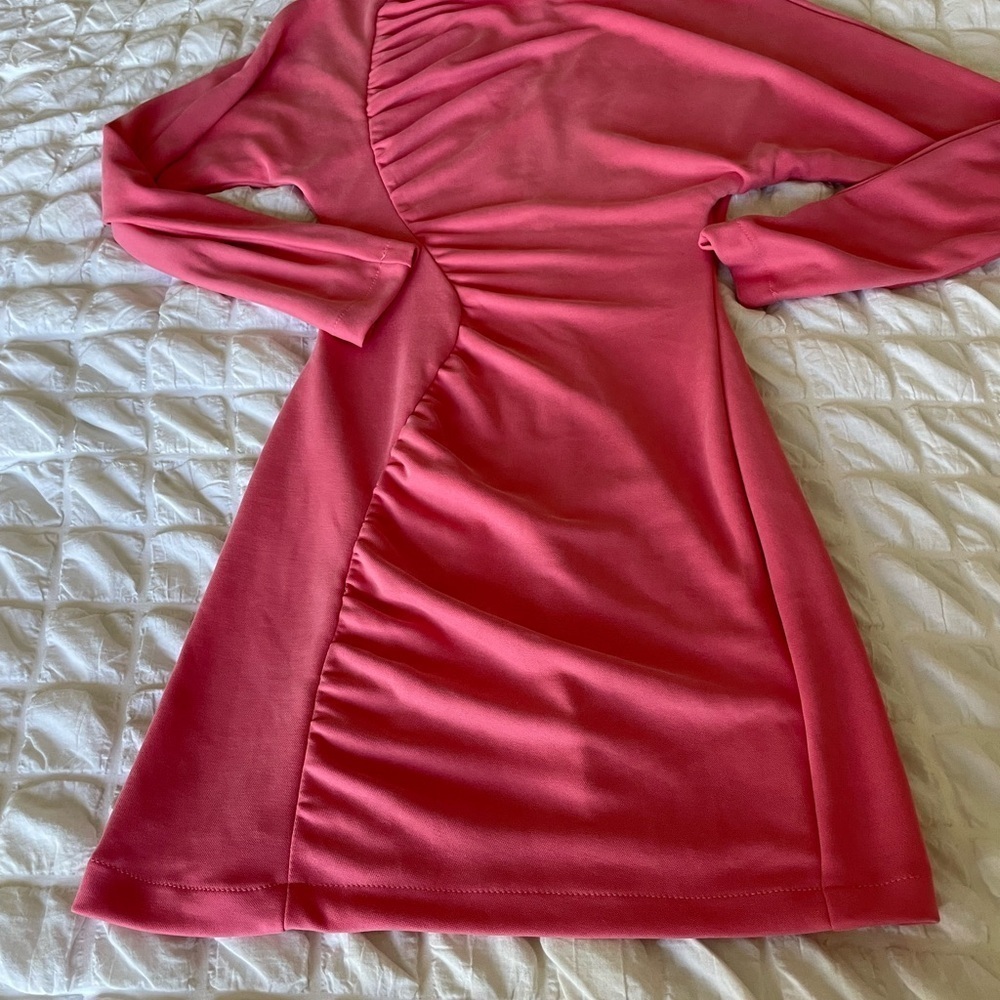 Acler Fulham Coral Ruched Bodycon Dress - Picture 4 of 10